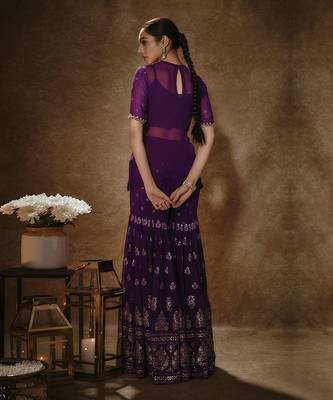 Royal purple gharara set 3