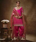 Barbie pink & gold kurta set