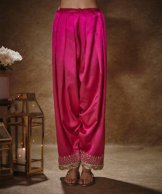 Barbie pink & gold kurta set 3