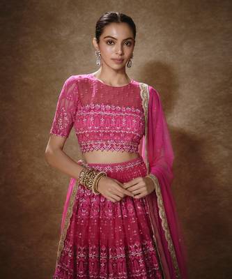 Barbie Pink & Gold Lehenga Set 4