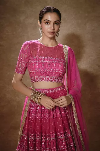 Barbie Pink & Gold Lehenga Set