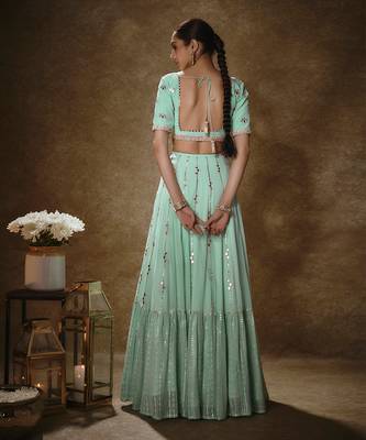 Mint & Gold Lehenga Set 2