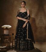 Black & Gold Lehenga Set