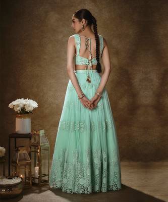 Mint & Blush Pink Lehenga Set 2