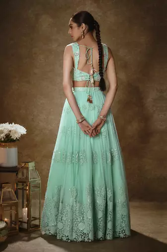 Mint & Blush Pink Lehenga Set