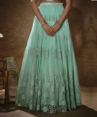 Mint & Blush Pink Lehenga Set 3