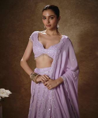 Lilac Lehenga Set 4
