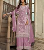 Traditional Net Straight Suit Pink