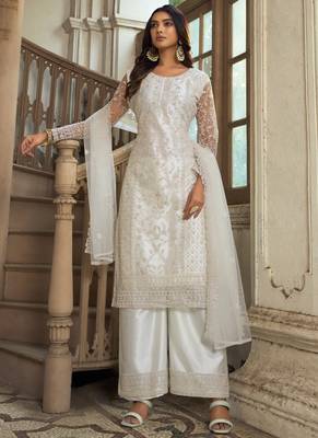 Traditional Net Straight Suit White 1