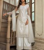 Traditional Net Straight Suit White