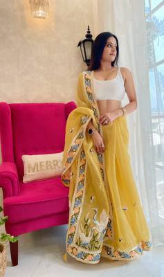 ORGNZA DUSKY SAREE 1