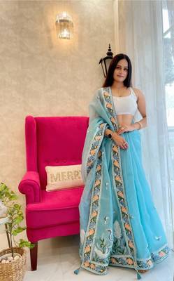 Pure soft organza khadi silk saree 1