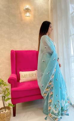 Pure soft organza khadi silk saree 2