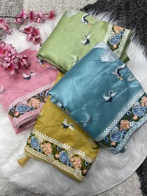 Pure soft organza khadi silk saree 4