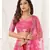 Pink Heavy Embroidery Net Semi Stitch A Line Lehenga With Blouse