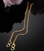 Sasha elegant gold plated ear chain earrings - 12 cm length