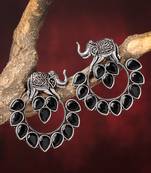 Sasha oxidized german silve drop earrings embellished with pearl