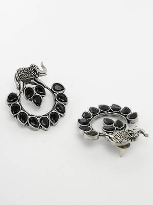 Sasha oxidized german silve drop earrings embellished with pearl 4