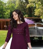 rayon kurti long-kurtis mirror work