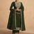 Dark Olive Silk Embroidered Party Wear Salwar Kameez