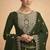 Dark Olive Silk Embroidered Party Wear Salwar Kameez