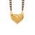 Classy Gold Tone Mangalsutra With Double String; Heart Shape
