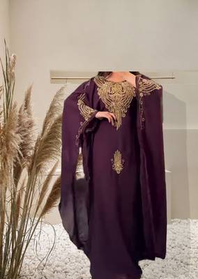Purple Party Wear Kaftan for Women 1