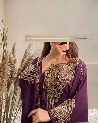 Purple Party Wear Kaftan for Women 2