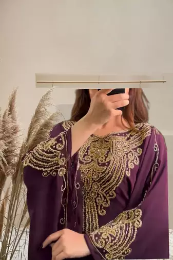 Purple Party Wear Kaftan for Women