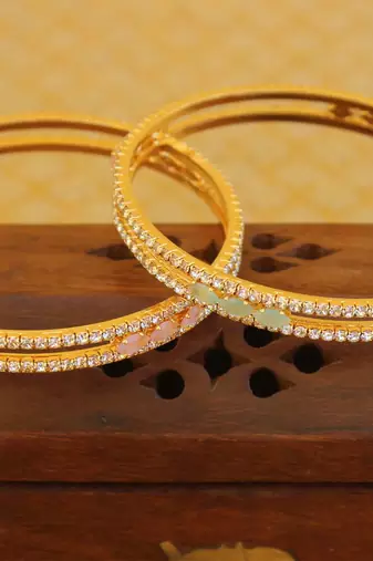 Gold Platted CZ Bangles