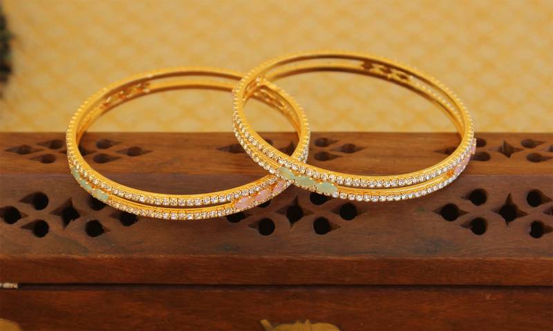 Gold Platted CZ Bangles