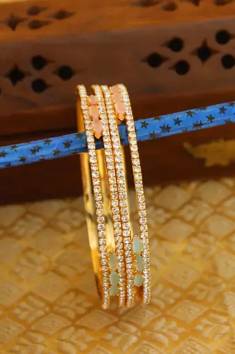 Gold Platted CZ Bangles