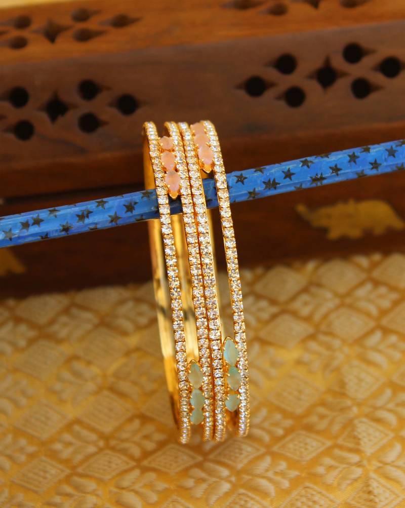 Gold Platted CZ Bangles