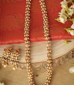 Yellow Pearl Studded Necklace set