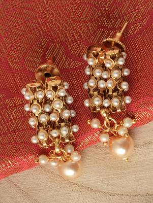 Yellow Pearl Studded Necklace set 3