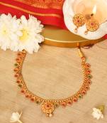 Gold Plated Temple Necklace Set for Festive
