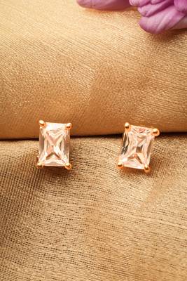 Traditional Elegance: Changeable Stud Earrings with American Diamond Stones 3