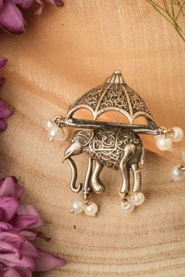 Oxidised Elephant Motif Earrings 4