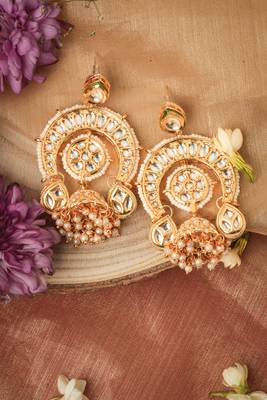 Statement Kundan Stone Studded Earrings 3