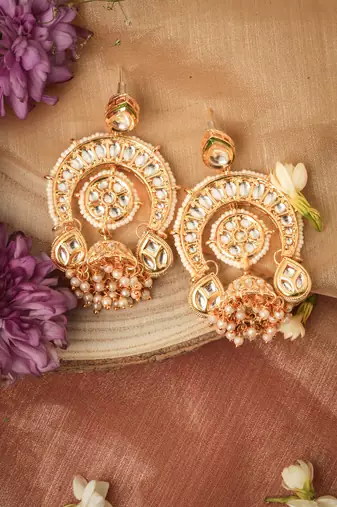 Statement Kundan Stone Studded Earrings