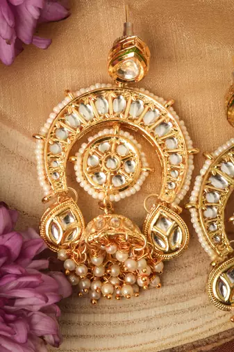Statement Kundan Stone Studded Earrings