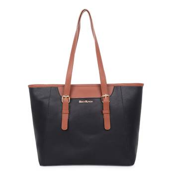 Women Black Premium Office Geniune Tote Bag 1
