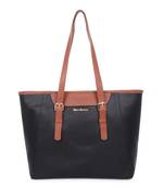 Women Black Premium Office Geniune Tote Bag