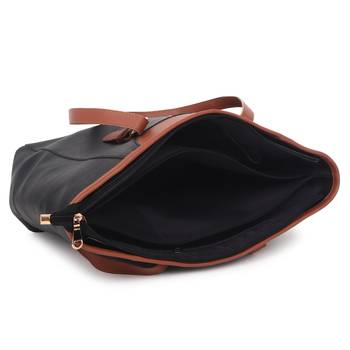 Women Black Premium Office Geniune Tote Bag 2