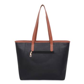 Women Black Premium Office Geniune Tote Bag 3
