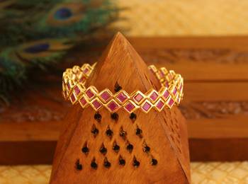 Gold Platted Ruby Bangles 2