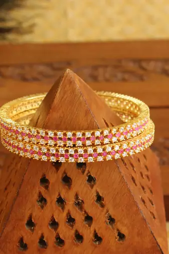 Gold Platted CZ Bangles