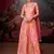 Georgette Embroidered Pink  Anarkali Suit Free size full stitched Up To 42" Size