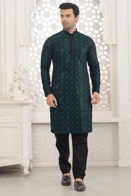 Arruga stylish black sequins kurta pajama 1