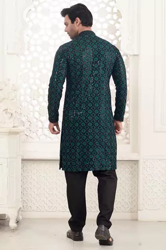 Arruga stylish black sequins kurta pajama